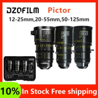 DZOFILM Pictor T2.8 Super35 Parfocal Zoom Cine Lens 12-25mm 22-55mm 50-125mm Kit with Hard Case for Arri PL and Canon EF Mount