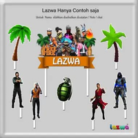Topper cake free fire ff custom nama hiasan kue & buket