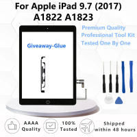 Skrin Sentuh, A1822, Untuk iPad 5 2017, A1823, Untuk iPad Generasi Ke-5, Panel Sentuh, Digitizer, Ka