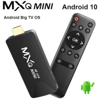 HONGTOP MXQMini TV Stick Android 10 Quad Core Smart TV Box Support 4K HD H.265 Video TV Box 2.4G WiFi Media Player Set Top Box
