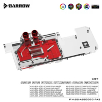 Barrow GPU Water Cooling Block For ASUS ROG STRIX RTX 3090/3080 TI O24G 10G WHITE GAMING ,Cassette Backplane 5V,BS-ASS3090-PA2 B