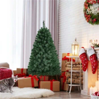 Green Decorated Spruce Christmas Tree, 4.5ft christmas tree ornaments christmas tree xmas tree christmas tree ornaments