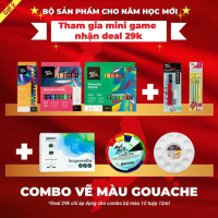 Combo 6 Món Tập Vẽ Màu Gouache Mont Marte x Sổ Vẽ Happy