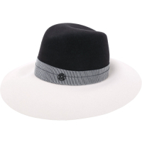 Maison Michel KATE 展示品S號 黑白寬簷兔毛氈軟呢毛帽(內帽簷有藍汙)