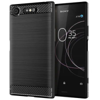 For Sony Xperia XZ1 Case Luxury Carbon Fiber Skin Full Soft Silicone Cover Case For Sony XZ1 Compact XZ1Compact Phone Cases