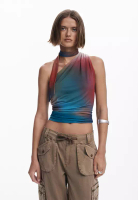 Desigual Knot neckline T-shirt