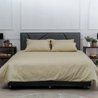ชุดผ้าปูที่นอน Cotton Jacquard ขนาด 6 ฟุต ลาย JC 001 สีเบจ