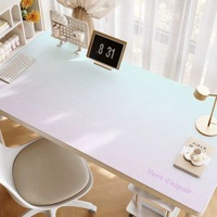 全城熱賣 - ins風桌面保護墊學習辦公室宿舍書桌面墊子化妝臺麵防水電腦桌布Y丹音青【桌墊pvc】70cm*140cm【默認發直角】