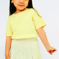 Thalia Yellow Knit Shirt - Atasan Blouse Anak Bahan Rajut @PlainsyStudio