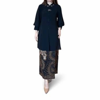 Lausboutique Tunik Diandra Ceruty-Seri 1-Tunik Kebaya Pesta XL Hitam