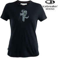 Icebreaker Tech Lite III 女款 美麗諾羊毛排汗衣/圓領短袖上衣-150 出發健行 0A575X 001 黑