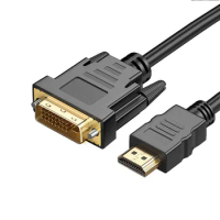 1.5 meter HDMI to DVI conversion cable, laptop external TV display connection cable, HDMI to DVI