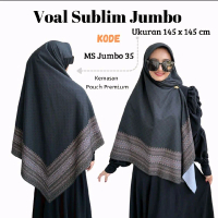 Kerudung Mudy Zoya Segi Empat Voal Sublim MS Jumbo Premium - Square Muslimah - Wanita, Syari Jilbab