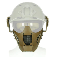 Tactical Airsoft Mask Outdoor Hunting Shooting Training CS War Game Half Face Mask Strike Metal Mesh Mask Shooting Airsoft Mask