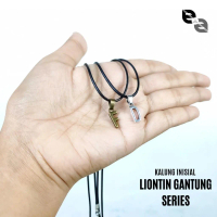 Kalung Inisial Nama Huruf Liontin Gantung Bronze Silver Tali 1.5 mm Untuk Hadiah Pasangan Persahabat