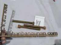 Baut Mur kuningan diameter 10 mm panjang 7 cm kunci 14 m10 x 70mm