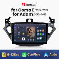 Junsun V1 AI Voice Wireless CarPlay Android Auto Radio for Opel Corsa E 2015- 2019 4G Car Multimedia GPS 2din autoradio