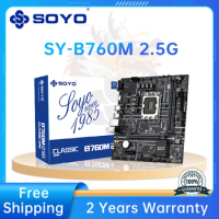 SOYO new Classic B760M2.5G motherboard dual-channel DDR4 PCIE4.0 Gaming for Desktop PC LGA1700 (Intel I3/I5 13400f/12100f/12400f