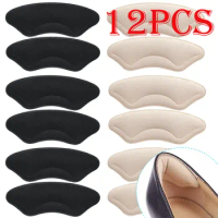 12PCS Heel Cushion Pads Comfort Shoe Grips Snugs for Big Shoes Loose Shoes Heel Blisters and Heel Pain Heel Protectors Liners