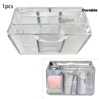 1pc Beach storage bag, inner bag, large capacity multi-layer partition, easy to store toiletries/clo