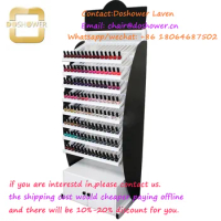 Acrylic storage nail polish shelf display with nail polish wall rack display for salon nail polish cabinet display