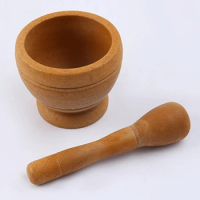 Mortar and Pestle Set Spice Grinder PP Grinding Bowl Set Garlic Crush Pot Kitchen Tool Herb Crusher Easy to Clean for Home Cook