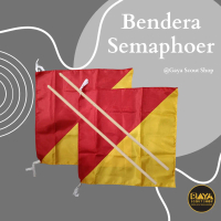 Bendera Semaphore Pramuka + Tongkat Semaphore Pramuka Termurah