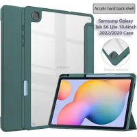 For Samsung Galaxy Tab S6 Lite 10.4inch 2022/2020(SM-P613/P610)Tablet Case Leather Tri-fold Protective Cover with Pencil Holder