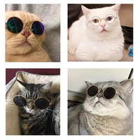 『台灣x現貨秒出』貓狗寵物裝飾搞怪圓框造型貓咪眼鏡墨鏡