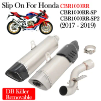 Slip On For Honda CBR1000RR SP SP2 CB1000RR-SP CB1000RR-SP2 2017 2018 2019 Motorcycle Exhaust DB Killer Escape Middle Link Pipe