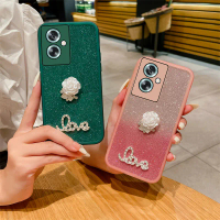 Sarung Perlindungan, BARU, Untuk Realme Note 60 / Note 60X, Sarung Telefon Lembut Bunga Cinta Berkil
