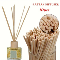 10pcs Reed Oil Diffuser Aroma Stick DIY Handmade Rattan Sticks Fragrance for Home Bathrooms Living Room Decoration