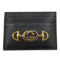 【二手名牌BRAND OFF】GUCCI 古馳 黑色 牛皮 Zumi 卡夾 570679