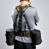 Hot Sale Multi-function Dual Shoulder Strap with Waist Strap Belt for Canon Nikon Sony DSLR Cameras Lens Bag Tripod Accessories