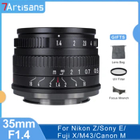 7 Artisans 7artisans 35mm F1.4 APS-C Large Aperture Wide Angle Fixed Lens for Sony E Nikon Z Canon EOS M Fuji FX M43 Canon RF