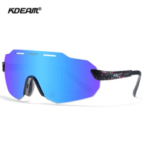 KDEAM New Men Cycling Goggles TR90 Polarized Sun Glasses Outdoor Bicycle Bike Sport Eyewear Women Beach Bike MTB Shades UVAB HD