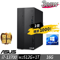 (兩台組)ASUS 華碩 M900MDR 商用電腦 i7-13700/16G/M.2-512GB+1TB/W11P