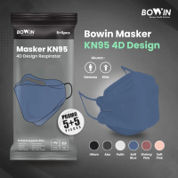 BOWIN Masker KN95 4D Dewasa Disposable Earloop Medis 4 Lapis Ply
