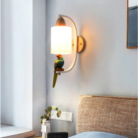 現代簡約床頭燈溫馨臥室壁燈新中式創意客廳背景墻北歐風過道燈具