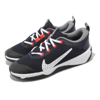 【NIKE 耐吉】排球鞋 Omni Multi-Court GS 大童 女鞋 深藍 白 運動鞋 羽球 桌球(DM9027-402)