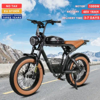 EU Stock M201000W Electric Bicycles 48V16ah Lithium Battery Electric Motorcycle Electric Bike 20*4.0 Fat Tire Off-road Fat Bike