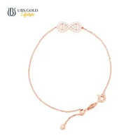 UBS Gold Gelang Emas Brigita - Kgv7372 - 17k Adj 19cm-Rose Gold