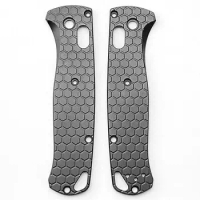One Pair of Al Alloy Handle Patch for Benchmade Bugout 535 Honeycomb Pattern