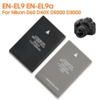 Replacement Battery EN-EL9 EN-EL9A For Nikon D40X D60 D5000 D3000 Camera Battery 1080mAh