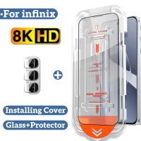 Kaca Bajaan HD, Mudah Dipasang, Serasi dengan Infinix Hot 60, 60i, 50, 50i, 30, 30i, NFC, 40i, 40, 2