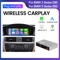 OEM Screen Upgrade Wireless+Wired CarPlay AI BOX For BMW 5 Series E60 E61/3 Series E90 E91 E92 Android Auto Mirror Link AirPlay