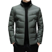 【巴黎精品】現貨+預購 真羽絨90%白鴨絨羽絨外套羽絨衣夾克(休閒保暖輕薄羽絨男外套4色a1is32)