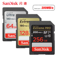 SanDisk Ultra Extreme Pro SD Card 128GB 64GB 32GB 512GB 256G 1T SD C10 Flash Memory Card SD U3 4K V30 Cards SDXC SDHC for Camera
