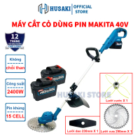 Máy cắt cỏ pin cầm tay KHÔNG CHỔI THAN MAKITA 40V pin khủng 15cell cỡ lớn mạnh mẽ bảo hành 12 tháng