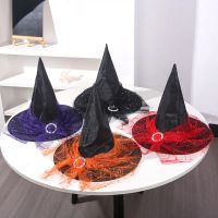 Black Oxford Cloth Halloween Wizard Witch Witch Harry Potter Magic Hat Prom Costume Dress Up Props